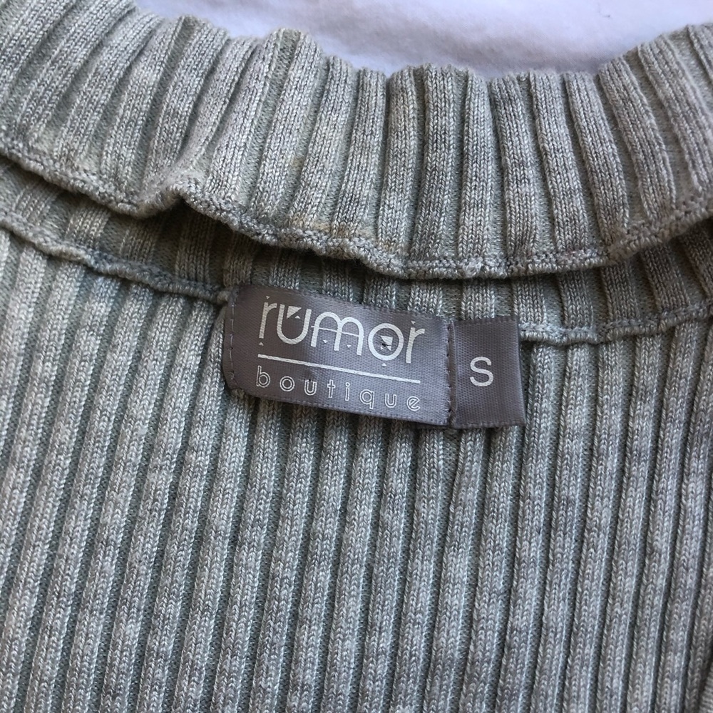 LF Grey Ribbed Cutout Tank - Picture 4 of 4